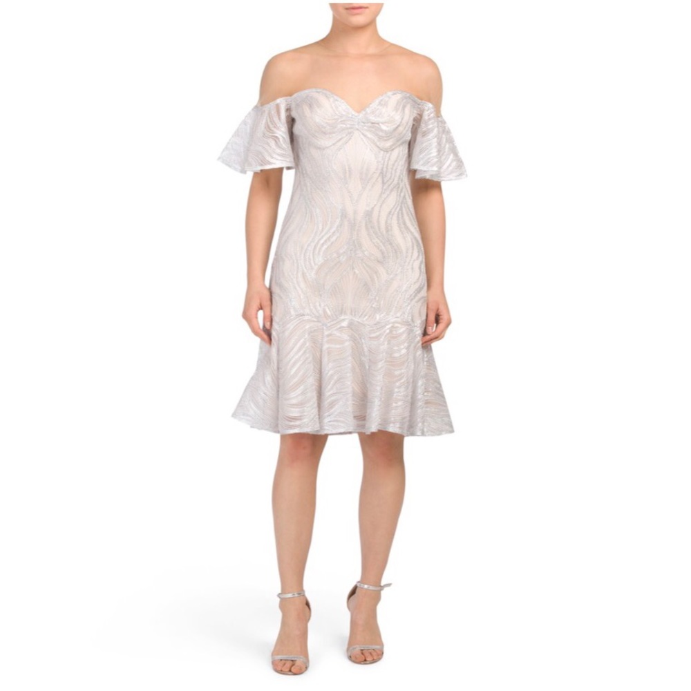 Metallic Embroidered Dress